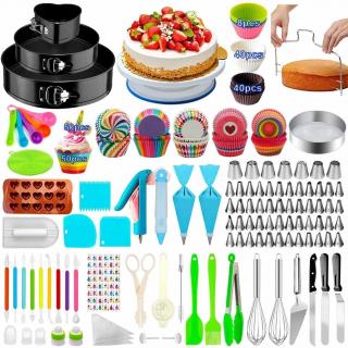 The manufacturer customized 493 pieces cake turntable cake decoration decorating mouth baking pan baking tool set