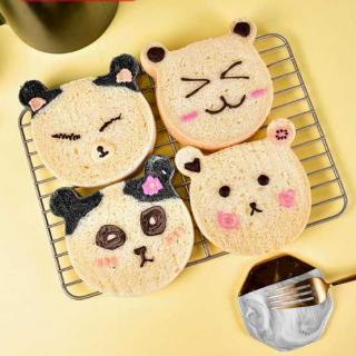 Creative Baking Tools Non-stick Mini small toast box Brownie mold Bear head toast cake bread mold