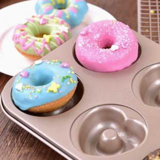 6 Even non-stick flower doughnut cake mold carbon steel double-sided oven baking pan