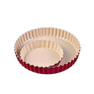 Baking tools Free base pizza pan Baking pan Pizza Chrysanthemum Chinese Red pie pan non-stick baking mold