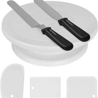 Baking tools 6 piece cake turret set cream spatula white spatula