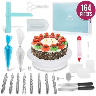 164-piece cake turntable set Piping spout piping bag novice baking tool set