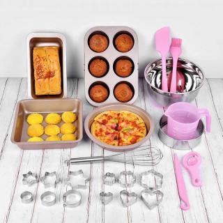 18-piece baking Basics Set Non-stick cake mold scraper oil brush stripper knife whisk flour sieve