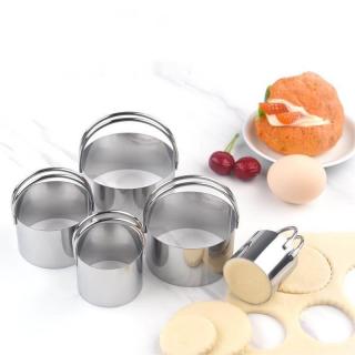 Stainless steel cookie mold Hanging basket Double handle mousse cookie cutter Baking cake mold