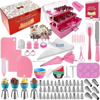 337piece cake decoration kit Cake decorating tip decorating bag three layer storage box