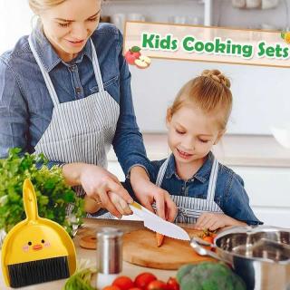 17 sets of children's knife safety set does not hurt hands plastic knife cutting board set every kitchen toy wholesale