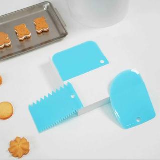 3-piece cake cream plastic scraper 6-piece cake molding tool DIY plastic cutting knife tool