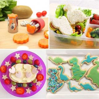 34-piece cartoon sandwich mold Dolphin mermaid embossed mold stainless steel fruit