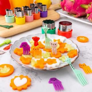 24 piece fruit embossing mould set cartoon fruit flower cutter household butterfly biscuits