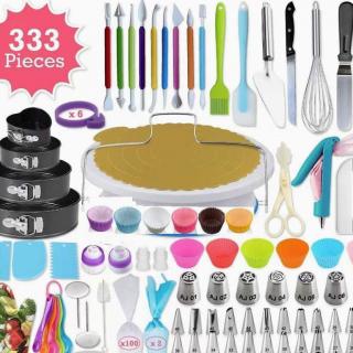 333-piece cake turntable set Mounted Muffle Cup non-stick baking pan spatula baking tools