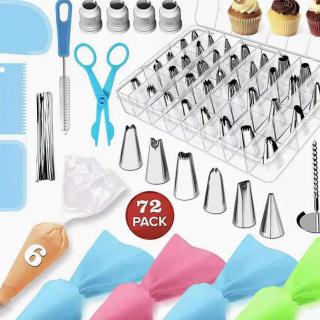 72-piece decorating mouth set Cake decorating mouth decorating bag DIY baking tools