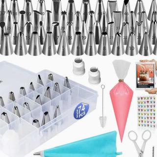 74-piece cake decorating mouth cake decorating cream decorating tool Decorating bag decorating nail