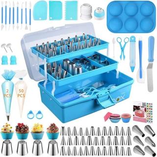 236 Piece Russian Piping Spout Piping Bag Cake Decoration Storage Box Set Baking Tools