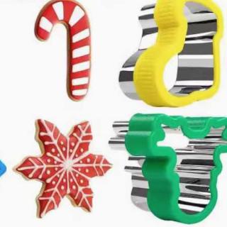 8-piece Christmas biscuit mould Cartoon fruit cutting mould stainless steel bread mould