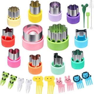 25-piece fruit and vegetable flower cutter fruit embossing mould butterfly biscuit mould