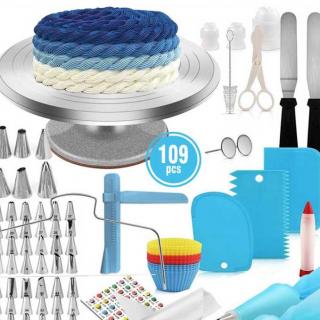 109-piece aluminum alloy turntable cake decoration decorating set baking tools