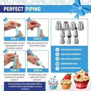 73-piece cake Turntable Cake decoration Piping mouth piping bag Cream scraper spatula baking tools