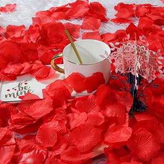 Valentine's Day layout 1000 artificial rose petals New Year opening scattered petals rain red petals wedding supplies