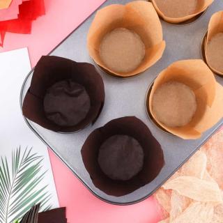 Tulip paper cups Disposable baking cake cups Muffin cups 50 oven-specific greaseproof paper cups