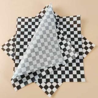 Color checkerboard greaseproof paper Fried food blotting paper hamburger sandwich wrappers dinner plate greaseproof paper