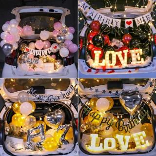 Car Trunk balloon surprise proposal Decorate birthday party confession Decorate Valentine's Day gift balloon set