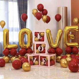 Wedding balloons Wedding balloons Double thickened garnet ruby red balloon engagement wedding supplies