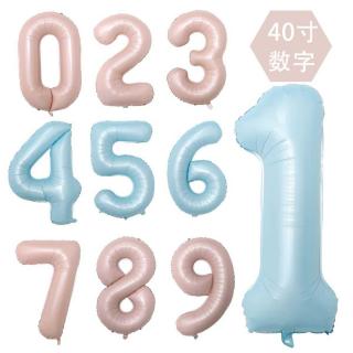 Baby Powder Baby Blue Digital Wholesale party decoration opening layout 40 inch aluminum film balloon