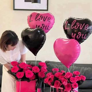 Aluminum film balloons float empty 18-inch love balloons Valentine's Day balloons lift off to decorate the balloon party