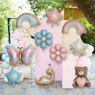 Butterfly balloon Aluminum film balloon Matte medium size Daisy Dinosaur Hug Bear Rainbow set party decoration balloons