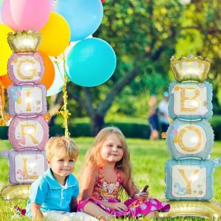 Standing balloon Aluminum film Crown Balloon Boy Girl birthday party decoration gender reveal balloon wholesale