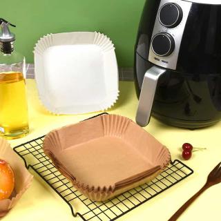 Square air fryer paper silicone oil baking paper holder food grade oil blotting paper disposable non-stick fryer liner paper