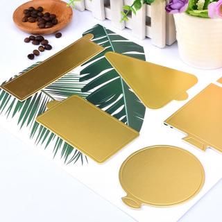 Stock Gold Card food grade cupcake pad Mousse pastry pad Gold silver paper pad 100 pieces gold card cake holder