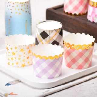 Medium hot stamping mechanism cup High temperature Muffin cup with pattern food grade new PE coated cake paper cup