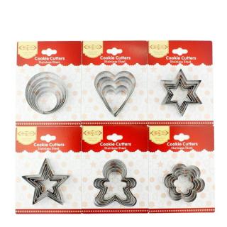 Christmas Five Piece Series Biscuit Mold Heart shaped Stainless Steel Cake Mold