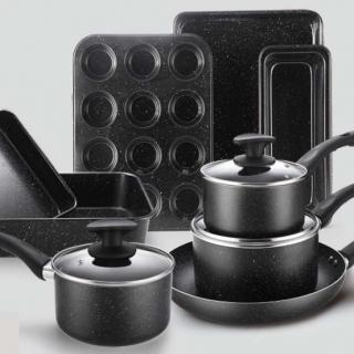 Non-stick cake + non-stick pan series 5pcs cake pan +4pcs non-stick pan set