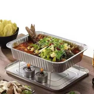 Square aluminum foil half-size barbecue plate