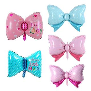 Gender Reveal Bow Aluminum Balloon Boy Girl party decoration blue pink bow aluminum balloon