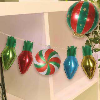 Christmas aluminium film balloon bulb Christmas hanging ball cross-border wholesale Christmas party decoration balloon set