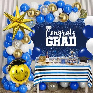 Graduation balloon Latex balloon 10-inch round combination aluminum film decoration Graduation balloon party decoration