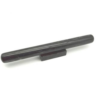 Marble rolling pin black with marble base