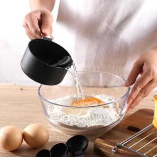 Stainless steel handle measuring spoon and measuring cup set, PP plastic engraved measuring spoon, seasoning spoon 8-piece set, baking supplies