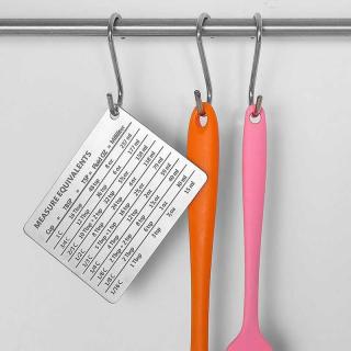 304 stainless steel refrigerator tape with magnetic scale plate, measuring cup and measuring spoon accessories, common unit conversion comparison