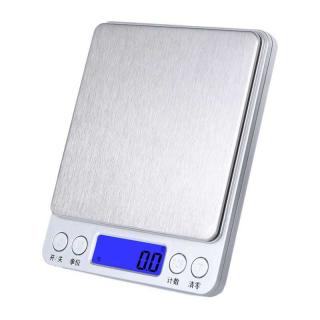 Factory export cross-border stainless steel electronic scale, precise and portable household kitchen scale, mini gold gram scale, jewelry scale