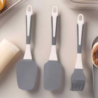 Silicone spatula three-piece set, oil brush spatula, spatula, baking tools, cake spatula, Amazon cross-border exclusive supply