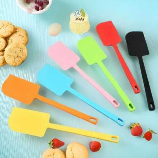 Double-sided arc large silicone spatula one-piece, 30cm high-temperature resistant baking spatula, baking tool, transparent spatula
