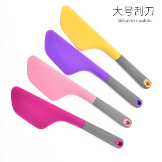 Cross-border silicone large spatula, 10-inch, for scraping cream, stirring egg batter, kitchen butter spatula, kiss knife, baking tool