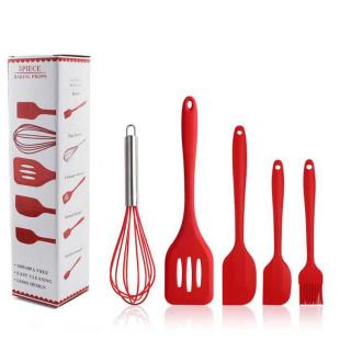Amazon silicone spatula Set 5-piece set, spatula, egg beater, oil brush, kitchenware, baking tools set